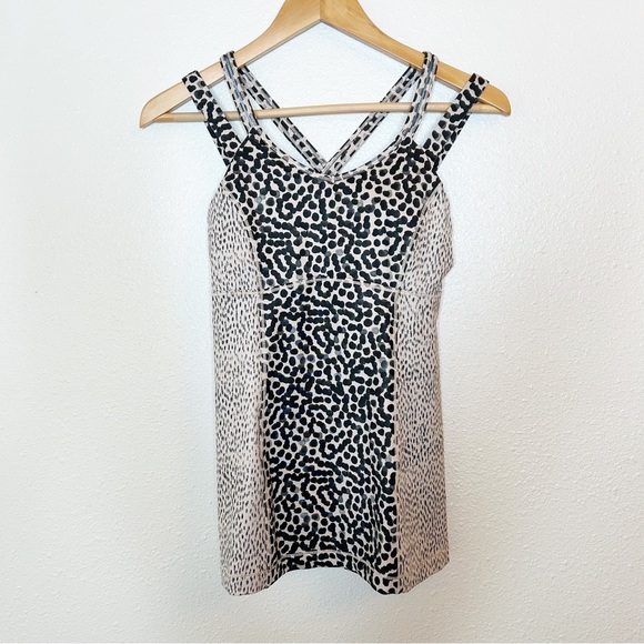 Lululemon Happy Strappy Dottie Dash Tank Top Black Yoga Running - Picture 1 of 8